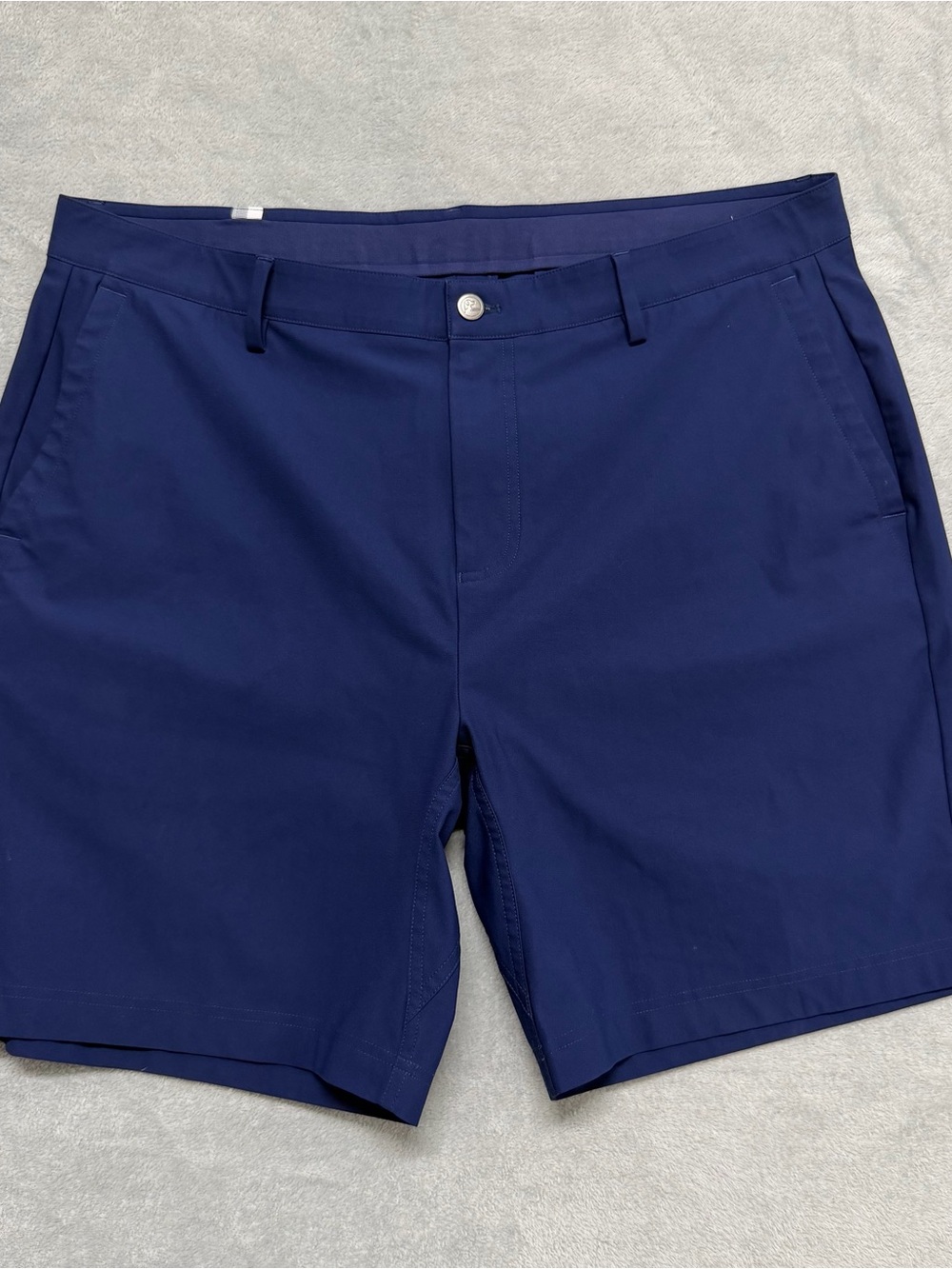 Rhoback Looper Delta Performance Shorts Mens 40 Navy Blue Stretch Golf 8"